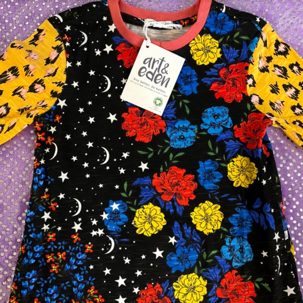Art & Eden - Fun Flourishy Girls Top Size 6